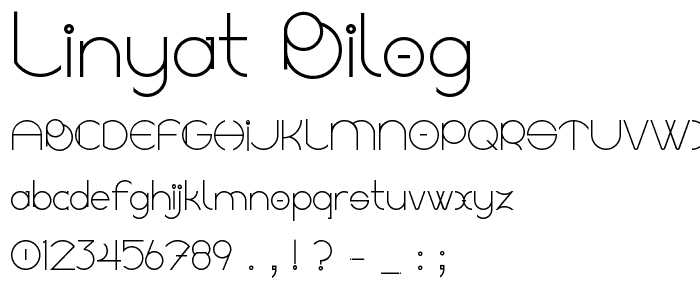 Linyat Bilog font